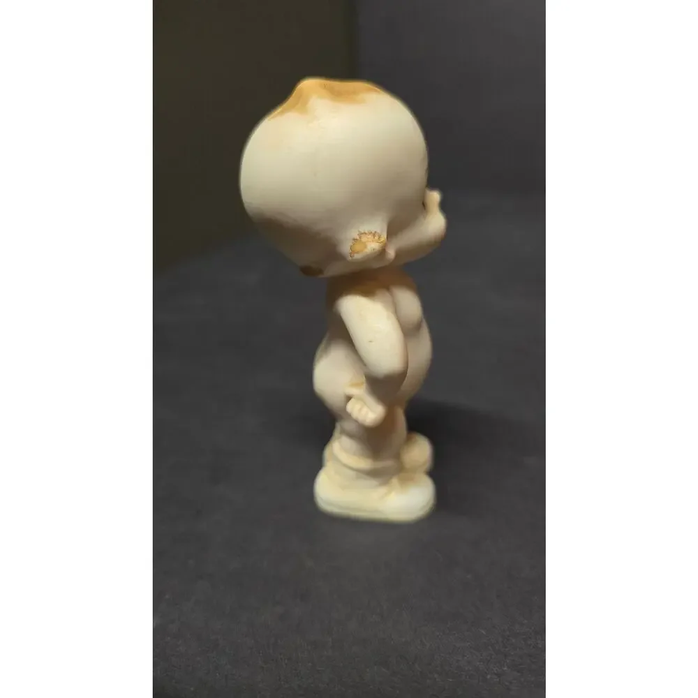 Vintage Japan Porcelain Baby Figurine Kewpie Doll Beige Small Decor Cute